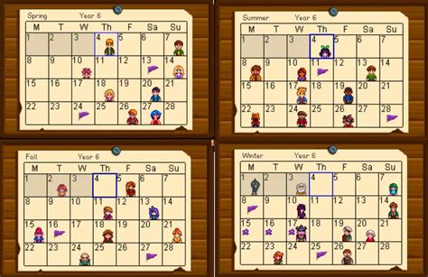 Stardew Valley’s Social Calendar: Birthdays and Where to Find Villagers