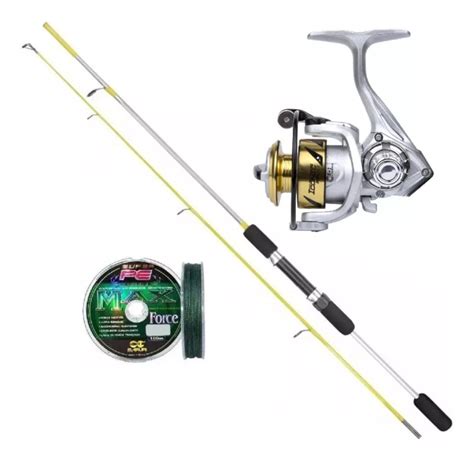 Kit Pesca Molinete Maruri Iconic 800 Carretel Aluminio Vara Hanok