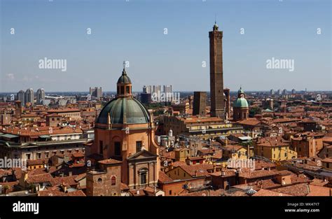 Panoramic View Of The Old Medieval Town Center Of Bologna Cityscape