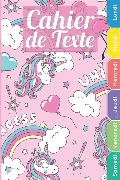 Buy Cahier De Texte Licorne Cahier De Texte Fille Licorne