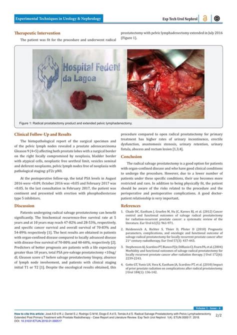 Radical Salvage Prostatectomy With Pelvic Lymphadenectomy Extended Post Primary Treatment With