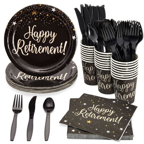 144 Pieces Happy Retirement Decorations For Party Supplies With