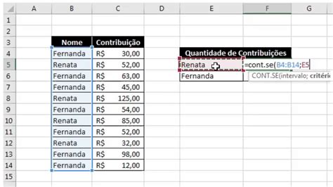 Função Cont Ses Excel