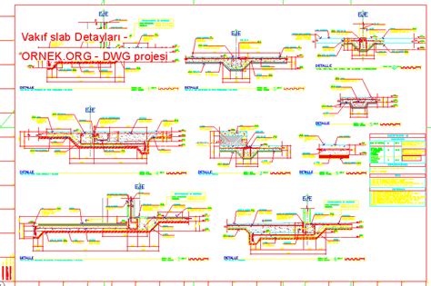 Proje Sitesi Vak F Slab Detaylar Autocad Projesi