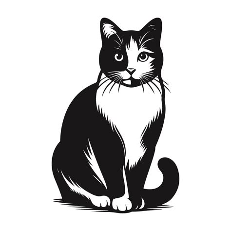 Free Calico Cat Svg Black And White Svg Vector File For Laser Cutting