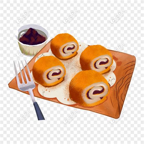 hand drawn delicious bean roll illustration element hand drawn