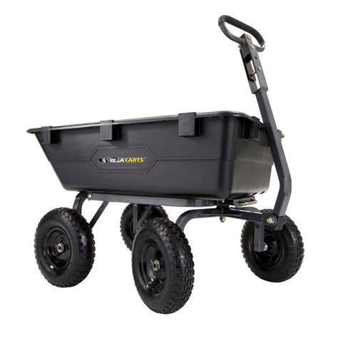 Gorilla Carts 1,200 lb. Heavy Duty Poly Dump Cart-GOR6PS - The Home Depot