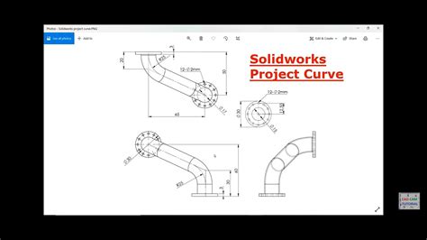 Pipe Design Using Projected Curve In Solidworks Youtube