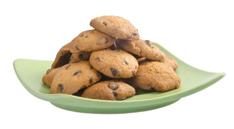 Chocolate Chip Cookies Isolated On White Background Isolated Tasty