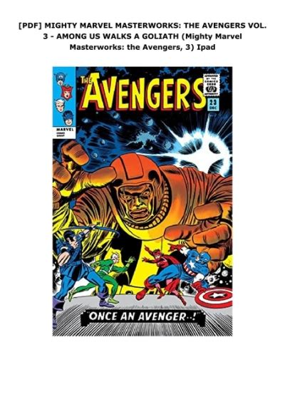 Pdf Mighty Marvel Masterworks The Avengers Vol 3 Among Us Walks A