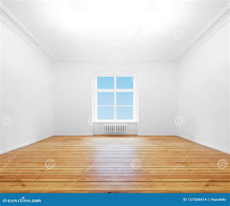 Empty Room with Window, Wooden Board Floor in Renovated Flat Stock ...