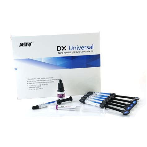 Dxuniversal Dental Light Cure Composite Resin Kit Shade Etching Gel Adhesive