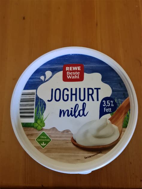 Rewe Beste Wahl Joghurt Mild 3 5 Fett Kalorien Neue Produkte Fddb