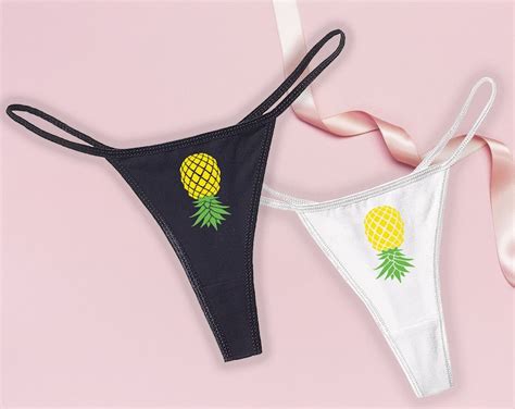 Upside Down Pineapple Thong Swingers Naughty Panties Etsy