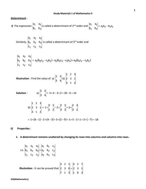 SOLUTION Matrix And Determinant Higher Mathematics Studypool