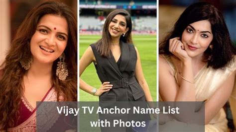 Vijay TV Anchor Name List 2023 - TV/Movies - Nigeria