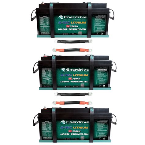 Enerdrive 3 X 300Ah B TEC G2 Inc 2 X Parallel Link 95mm2 Suncoast