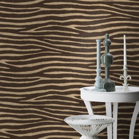 Zebra Stripes by Albany - Dark Brown and Beige - Wallpaper : Wallpaper ...