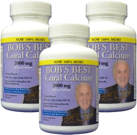 Bobs Best Coral Calcium 2000mg 3 Pack Of 90 Caplets New