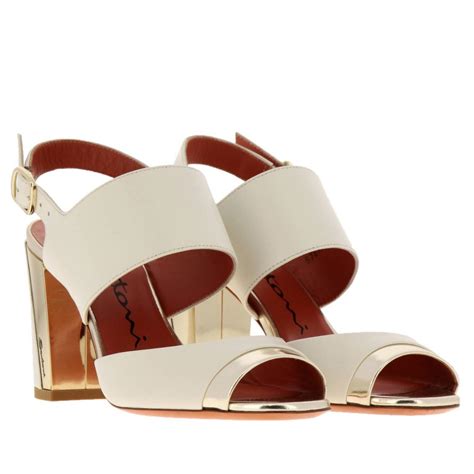 Santoni Outlet: Shoes women - White | Heeled Sandals Santoni WHTP57690HA7RE GIGLIO.COM