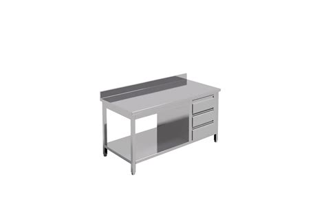 WORK TABLE WITH DRAWERS - Hosinox Company for stainless steel kitchens ...