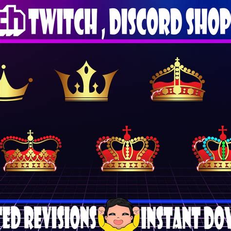 Crown Sub Badges Twitch Etsy