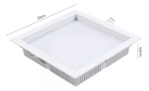 Panel LED Cuadrado Empotrado Blanco Profundo De 24 W 6500 K 110 V 220