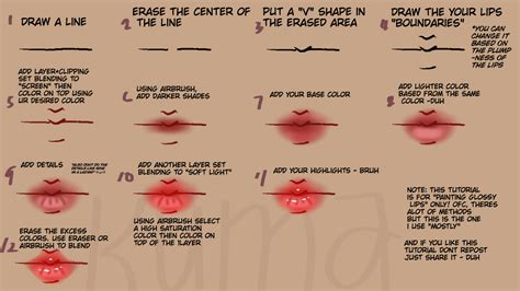 Glossy lips tutorial! Kumaaa - Illustrations ART street