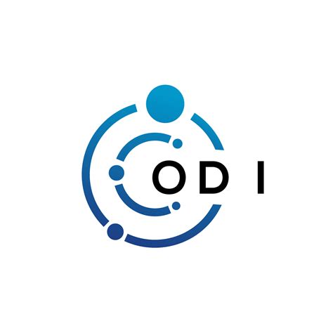 ODI letter technology logo design on white background. ODI creative initials letter IT logo ...