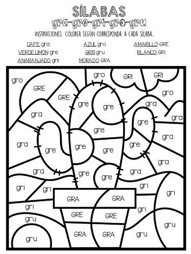 Colorea Y Aprende Las Silabas De Forma Divertida Colreamos SegÚn Corresponda