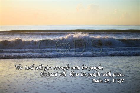 Psalm 29 11 KJV Scripture Photo Atlantic Ocean Daytona Beach