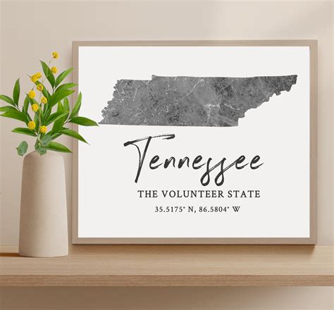 Tennessee State Map Art Print – Westbrook Print Shop