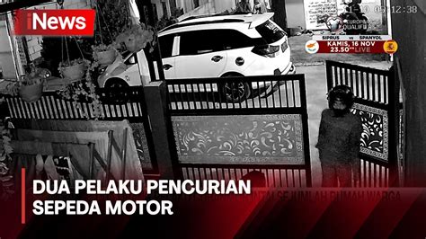 Aksi Dua Pelaku Pencurian Sepeda Motor Di Jombang Terekam Cctv Youtube