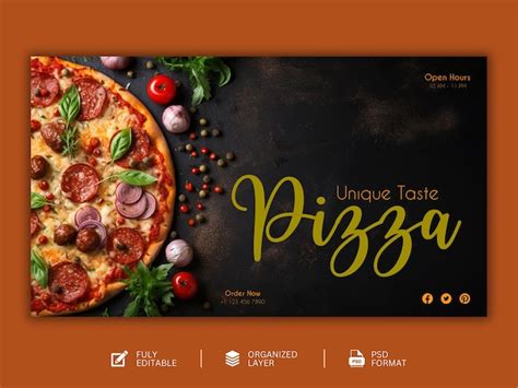 Premium Psd Food Menu And Delicious Pizza Graphic Design Template