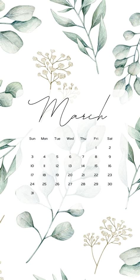 March Calendar Wallpaper Cute Backgrounds For Anjahome In