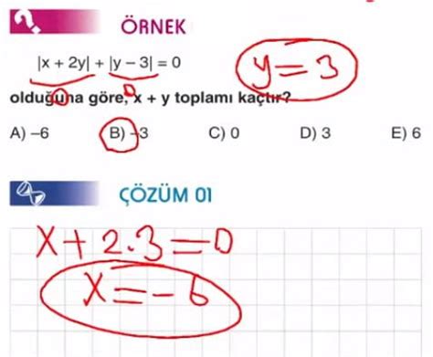 S N F Mutlak De Er Konu Anlat M Mutlak De Erli Denklemler