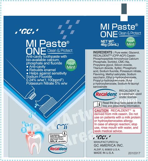 MIPaste ONE Paste Dentifrice GC America Inc