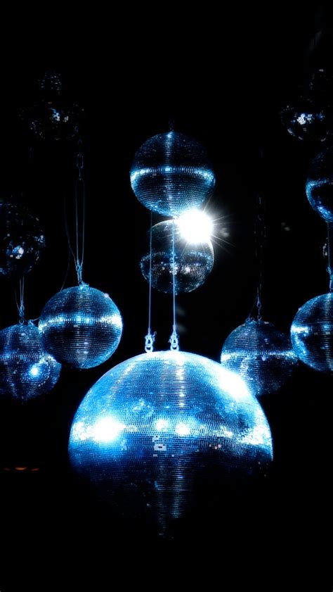 Blue Disco Ball iPhone Wallpapers Free Download