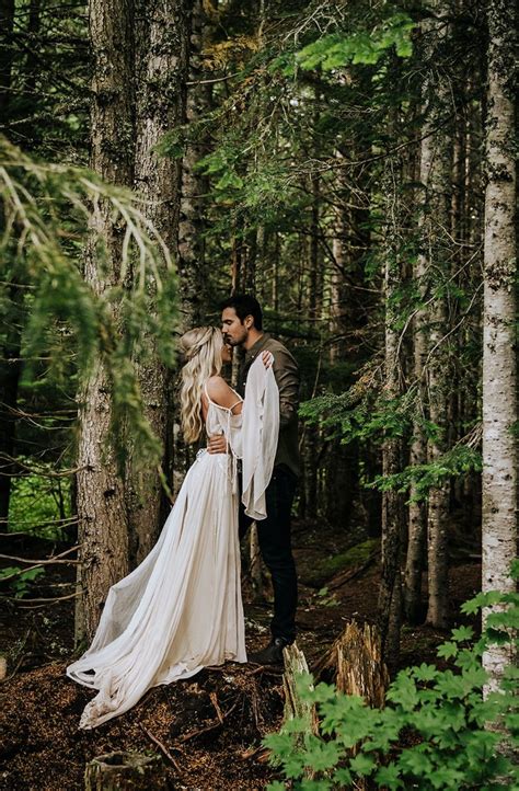 Mountain Forest Elopement Luna Wedding Dress Daci Gowns Forest