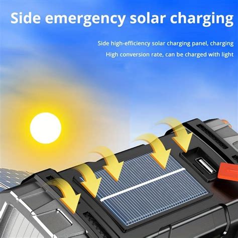 Multifunctional Solar Portable Light Usb Rechargeable Led Flashlight