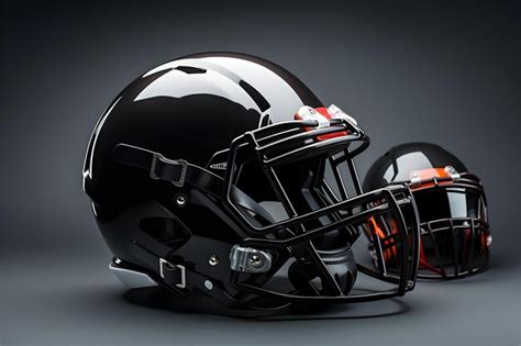 Premium AI Image | Black american football helmet isolated