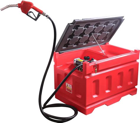 Portable Fuel Transfer Tank 48 Gallon Capacity 15 GPM Flow Rate