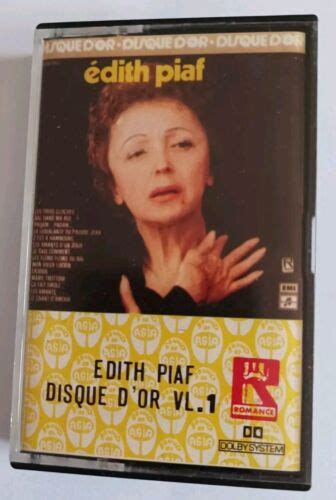 Cassette Audio Dith Piaf Disque D Or Vl Ebay