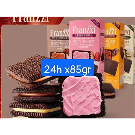 Bánh Franzzi cookie quy kem socola tiramisu dâu hộp Vani 85g hàng mới