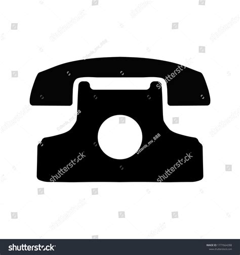 Old Phone Icon Black On White Stock Vector (Royalty Free) 1777664288 | Shutterstock