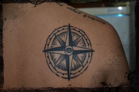 Antique Compass Rose Tattoo