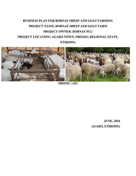 Pdf Business Plan For Goat And Sheep Fattening Farm In Oromia