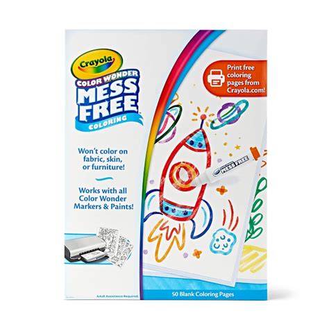 Crayola Color Wonder Mess Free Coloring Blank Coloring Pages 50 Count