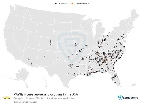 Map Of All 2,010 Waffle House Locations In The US By State