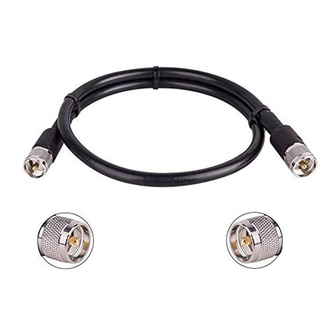 Mookeerf 6ft Uhf Pl259 Cable Kmr400 Pl259 Male To So239 Male Coax Cable Low Loss Ais Antenna